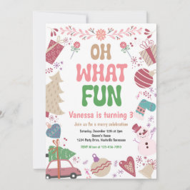 Oh What Roligt | Julvinter-Födelsedagsfesten Inbjudningar