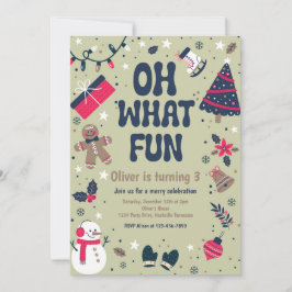 Oh What Roligt | Julvinter-Födelsedagsfesten Inbjudningar