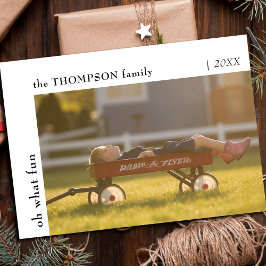 Oh What Roligt Minimal jul Roligt Kids Photo Julkort