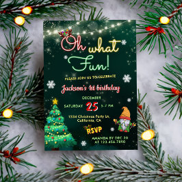 Oh What Roligt Neon Signs Helgdag jul Birthday Inbjudningar
