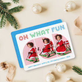 Oh What Roligt Photo jul Greeting Card Inbjudningar