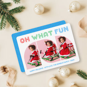 Oh What Roligt Photo jul Greeting Card Inbjudningar