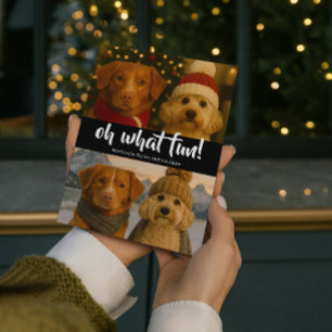 Oh What Roligt Photo Personlig Julkort