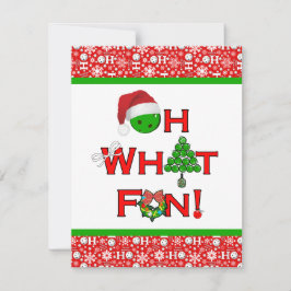 Oh What Roligt Pickleball jul Party Inbjudningar