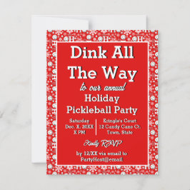 Oh What Roligt Pickleball jul Party Inbjudningar