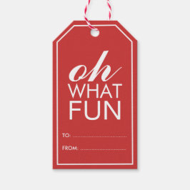 Oh What Roligt Presentetikett