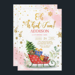 Oh What Roligt Winter Birthday-inbjudan Inbjudningar<br><div class="desc">Oh What Roligt Winter Birthday-inbjudan</div>