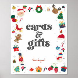 Oh What Roligt Winter jul Card and Gifts Sign Poster