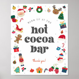 Oh What Roligt Winter jul Hett Cocoa Pub Sign Poster