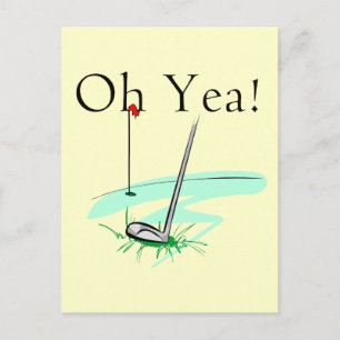 Oh Yea Golf T-shirts och Gifts Vykort