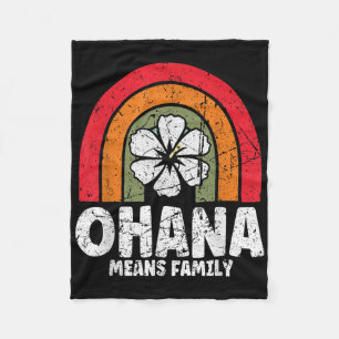 Ohana betyder familj Hawaii sommar palmer strand  Fleecefilt