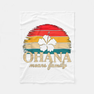 Ohana betyder familj Hawaii sommarlov semester Fleecefilt