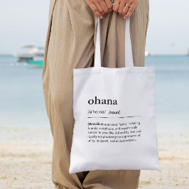 Ohana Definition Hawaiiskt Ord Familj Kärlek Gåva Tygkasse