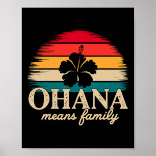 Ohana Elak Family Hawaii Summer Vacation Helgdag Poster