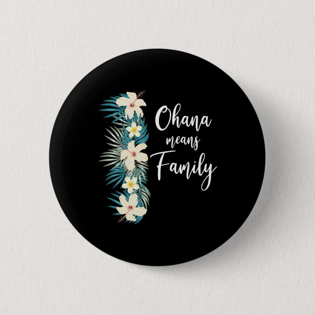Ohana Elak Family Hawaiian Flower Vacation Knapp (Framsida)