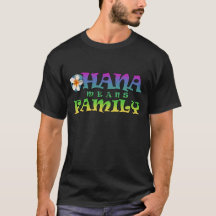  Ohana elaks familj - med plumeria Manar T-shirt