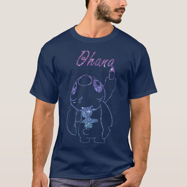 Ohana familj retro vänner t shirt (Framsida)
