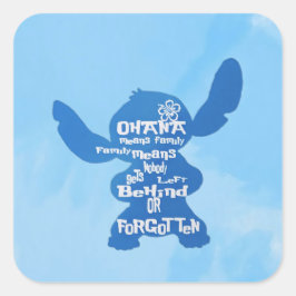 Ohana Fyrkantigt Klistermärke