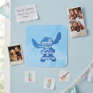 Ohana Fyrkantigt Klistermärke
