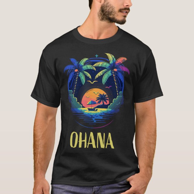 Ohana Hawaii Outfit Women s & Manar s Aloha Hawaii T Shirt (Framsida)