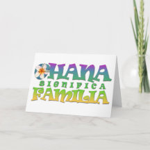 Ohana signifika familia - Tillfällen Blank Card