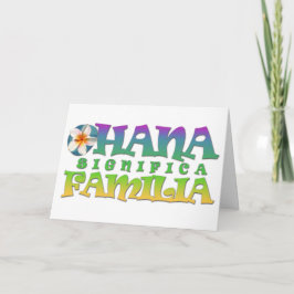 Ohana signifika familia - Tillfällen Blank Card Kort