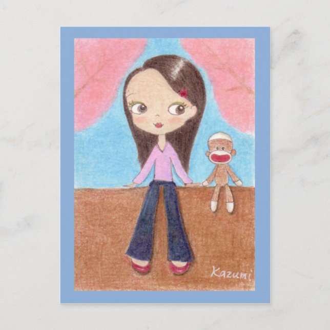 Ohanami-vykort (körsbärsvisare) - vykort för blomm (Framsida)