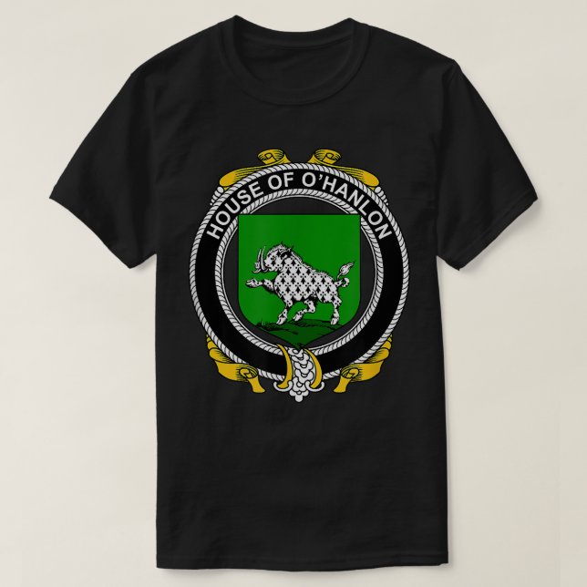 O'Hanlon Jackar av Arm Family Crest T Shirt (Design framsida)