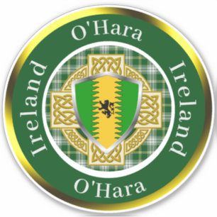 O'Hara Irish Shield/Celtic Kor Personlig Klistermärken