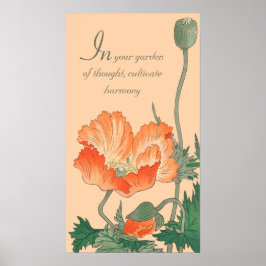 Ohara Koson BeSnygg japansk vallmo CC0811 Citat Poster