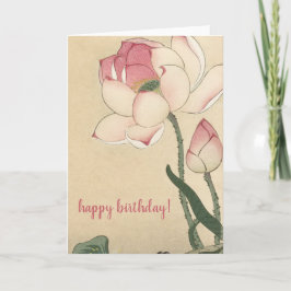 Ohara Koson, Lotus Flower - Japansk Art Birthday Kort