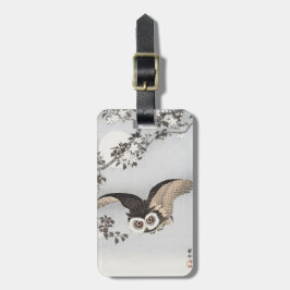 Ohara Koson Scops Uggla Cherry Blommar & Måne Bagagebricka