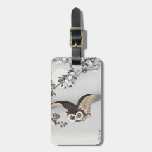Ohara Koson Scops Uggla Körsbärsblommor & Måne