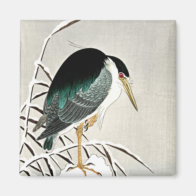 Ohara Kosons Heron i Snö Magnet (Framsidan)