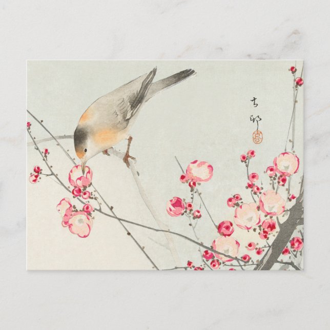 ohara koson's Japanese painting postcard,小原古邨の日本画 Vykort (Framsida)