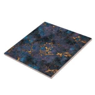Ohavsblått Rosa Guld Marble Trendig Collection Kakelplatta