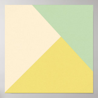 OHBABY GEOMETRIC LJUST GRÖNT GULT PINKISH NEUTRA POSTER