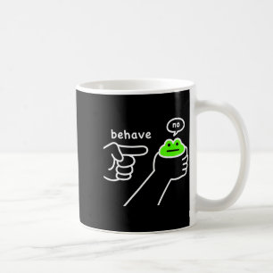Ohederlig Groda Rolig Groda Meme Uppför Dig Inte T Kaffemugg