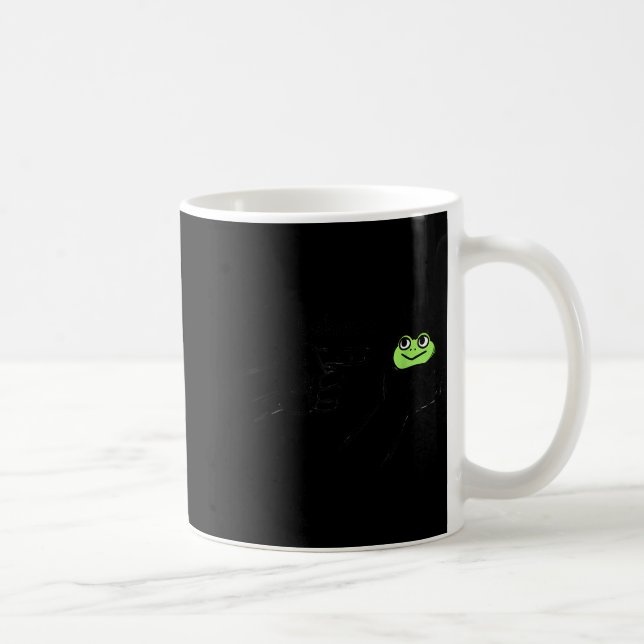Ohederlig Groda Rolig Groda Meme Uppför Dig Inte T Kaffemugg (Höger)