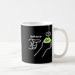 Ohederlig Groda Rolig Groda Meme Uppför Dig Inte T Kaffemugg