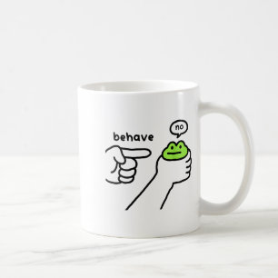 Ohederlig Groda Rolig Groda Meme Uppför Dig Inte T Kaffemugg