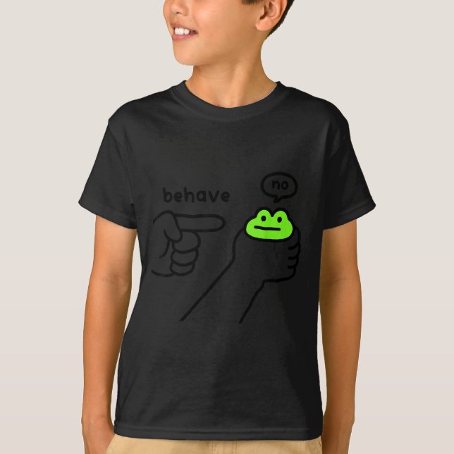 Ohederlig Groda Uppför Inte Groda Rolig Söt Groda  T Shirt (Framsida)