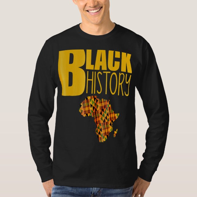 Oheneba Apparel Black History Afrika Kente Mönster T Shirt (Framsida)