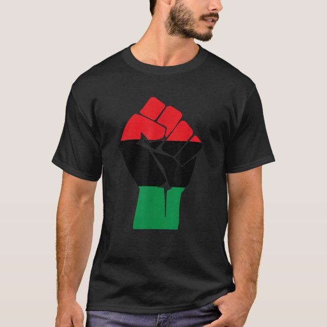Oheneba Pan African Black Liberation Flagga Histor T Shirt (Framsida)