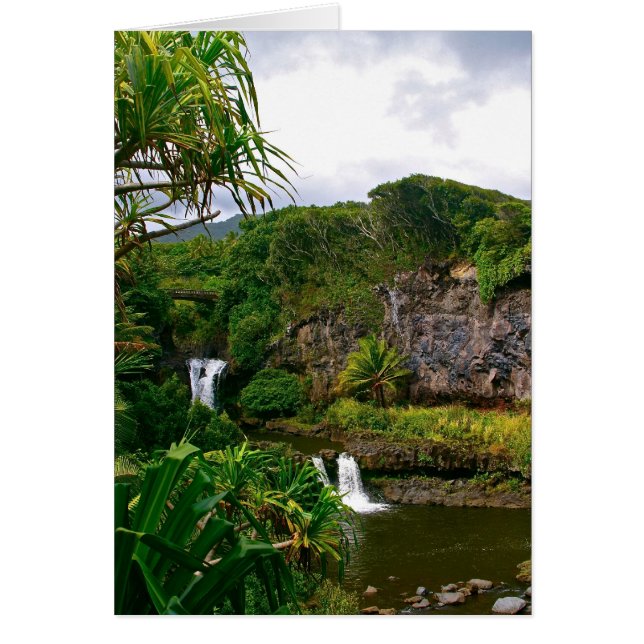O'heo Gulch Bassäng, Maui Hälsningskort (Framsidan)