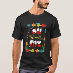 Ohfishally Fem 5 År Gammal Fiske 5-års Födelsedag T Shirt