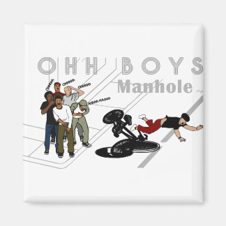 OHH BOYS - Man på Bike Hits a Manhål Magnet