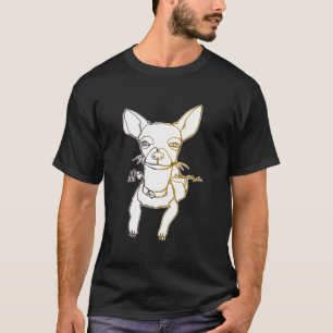 Ohh Chiwawa Ambidexterous Line Teckning i Chihuahu T Shirt