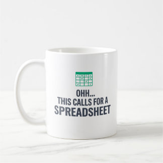 Ohh Det Kräver Ett Kalkylblad Rolig Kaffemug Kaffemugg