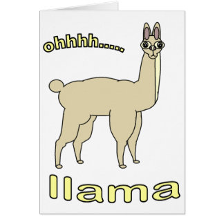Ohh Llama Hälsningskort